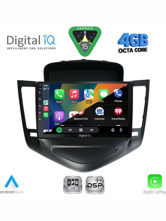 Digital IQ Car Audio System for Chevrolet Cruze 2008-2012 with Clima (Bluetooth/USB/WiFi/GPS/Apple CarPlay/Android Auto) with 9" Touch Screen