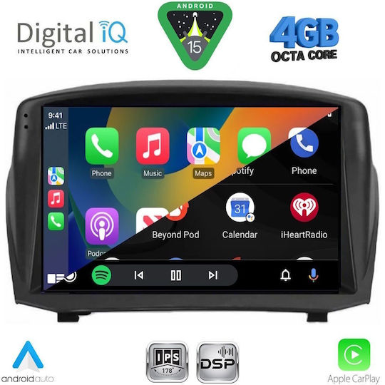 Digital IQ Ηχοσύστημα Αυτοκινήτου για Ford Fiesta 2008-2017 (Bluetooth/USB/WiFi/GPS/Apple-Carplay/Android-Auto) με Οθόνη Αφής 9"