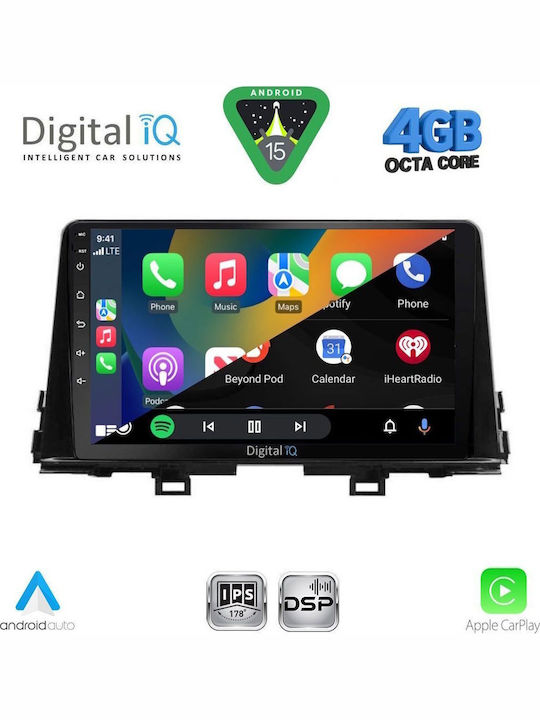 Digital IQ Car Audio System for Kia Picanto 2017-2021 Bluetooth USB WiFi GPS Apple CarPlay Android Auto with 9" Touch Screen