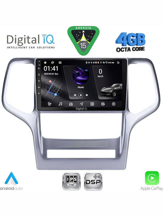Digital IQ Car Audio System for Jeep Grand Cherokee 1999-2004 Bluetooth USB WiFi GPS Apple CarPlay Android Auto with 9" Touch Screen