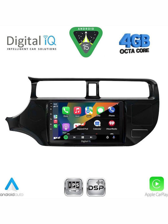 Digital IQ Car Audio System for Kia Rio 2012-2015 (Bluetooth/USB/WiFi/GPS/Apple CarPlay/Android Auto) with 9" Touch Screen