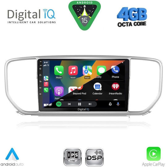 Digital IQ Car Audio System for Kia Sportage 2018-2021 Bluetooth USB WiFi GPS Apple CarPlay Android Auto with 9" Touch Screen