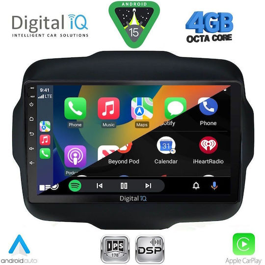 Digital IQ Car Audio System for Jeep Grand Cherokee 1999-2004 Bluetooth USB WiFi GPS Apple CarPlay Android Auto with 9" Touch Screen
