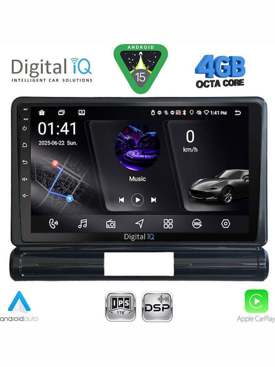 Digital IQ Car Audio System for Citroen C3 / DS3 2016 (Bluetooth/USB/WiFi/GPS/Apple CarPlay/Android Auto) with 9" Touch Screen