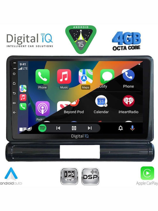 Digital IQ Car Audio System for Citroen C3 / DS3 2016 (Bluetooth/USB/WiFi/GPS/Apple CarPlay/Android Auto) with 9" Touch Screen