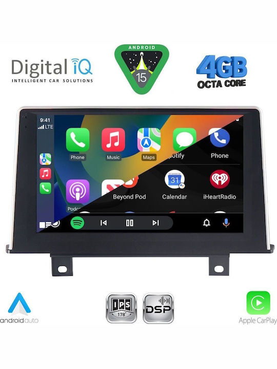 Digital IQ Car Audio System for BMW Series 1 2004-2013 with A/C Bluetooth USB WiFi GPS Apple CarPlay Android Auto with 9" Touch Screen