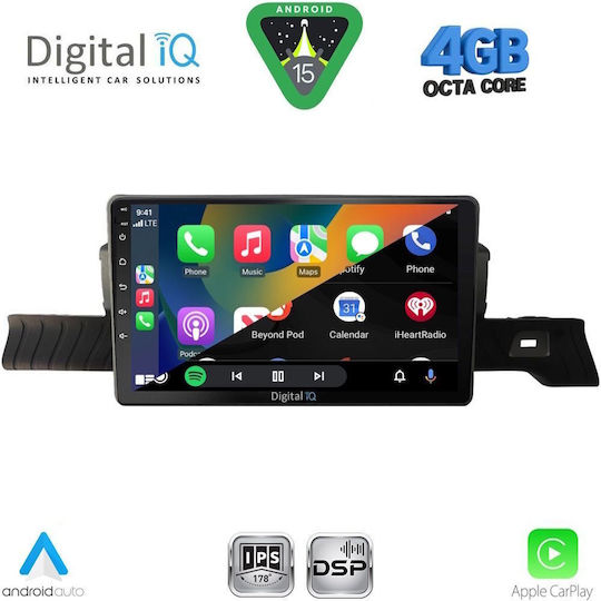 Digital IQ Car Audio System for Citroen C3 / DS3 2016 (Bluetooth/USB/WiFi/GPS/Apple CarPlay/Android Auto) with 9" Touch Screen