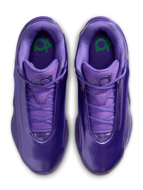 KD19 Purple Stuff High Basketball Shoes Field Purple University Gold Stadium Green