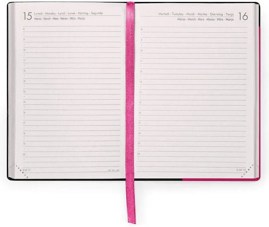 Legami Milano Daily Agenda 2026/27 Raspberry Jam 9.5x13.5cm