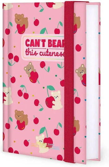 Legami Milano Ημερήσια Ατζέντα 2026/27 Teddy Bear Cherry Pink 9.5x13.5εκ.