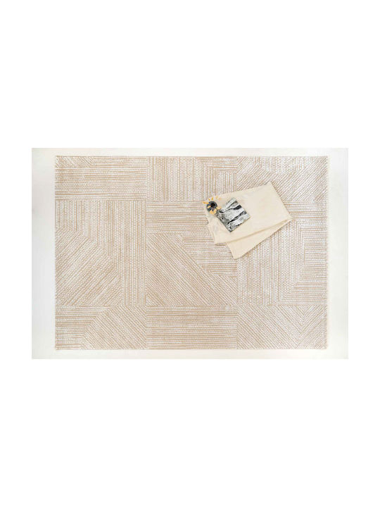 Ezzo Carlota E703b1w Fireplace Rug Rectangular Beige 133x190cm