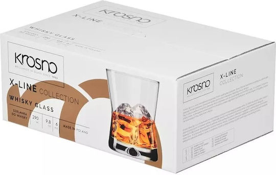 Krosno Σετ Ποτήρια Ουίσκι Γυάλινα 290ml 6τμχ