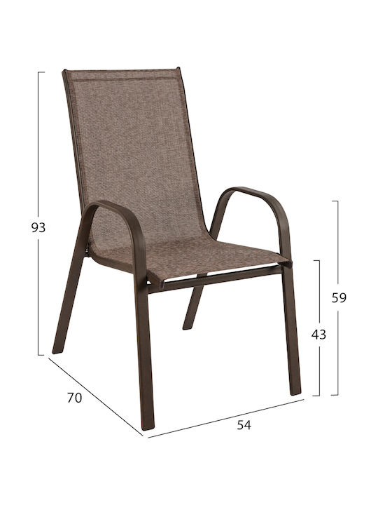 Garten- und Outdoor-Möbelsets Typsatz Speisesaal 7 Stücke Braun