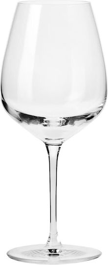 Krosno Set Glasses from Crystal in Red Colour Goblet 670ml