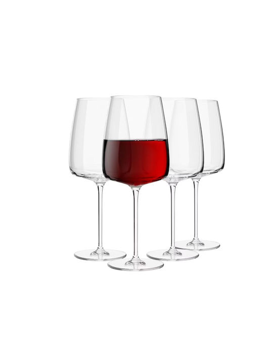 Krosno Set Glasses for White and Red Wine Crystal Goblet 750ml 4 Pieces