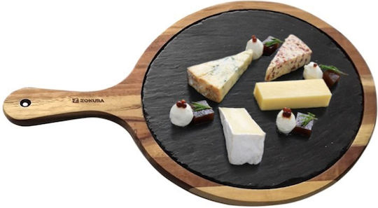 Serving Platter Acacia Wood Shale 36.7 X 25 Cm