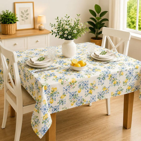 Pucioasa Față De Masă Rezistent La Pete Cu Lămâi Și Modele Geometrice 120x160 Cm Pucioasa Față De Masă Rezistent La Pete Cu Lămâi Și Modele Geometrice 120x160 Cm