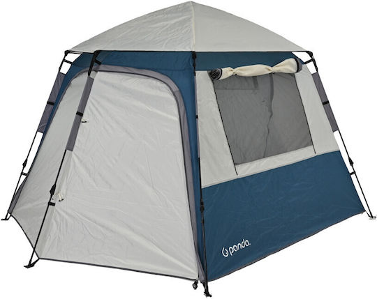 Panda Beaver Αυτόματη Σκηνή Camping Μπλε 3 Εποχών για 3 Άτομα 220x220x170εκ.