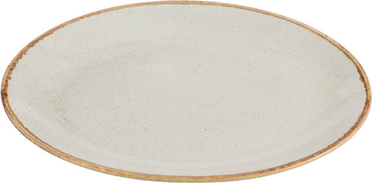 Porland Placă Joasă Ovală Din Porțelan Gri 36x36cm