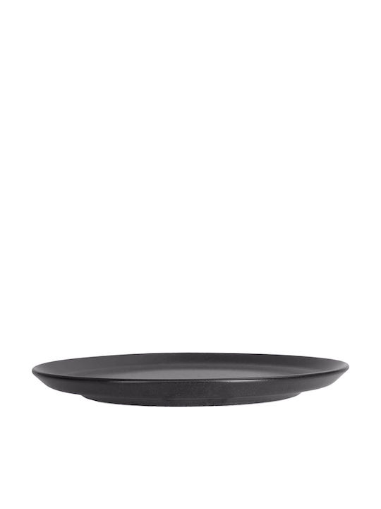 Porland Rundes Servierplatte aus Porzellan Schwarz 32cm
