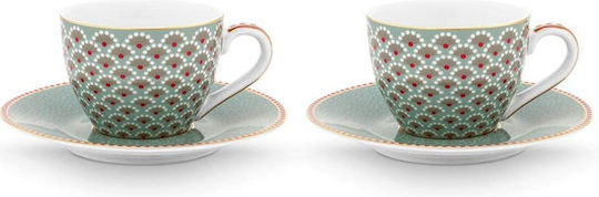 PiP Studio Blooming Tales Tasse Kaffee aus Porzellan Mehrfarbig 120ml