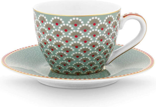 PiP Studio Blooming Tales Tasse Kaffee aus Porzellan Mehrfarbig 120ml