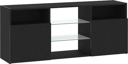 TV Stand with LED Lighting Black L120xW30xH50cm
