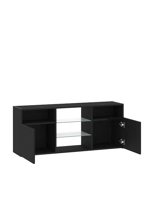 TV Stand with LED Lighting Black L120xW30xH50cm