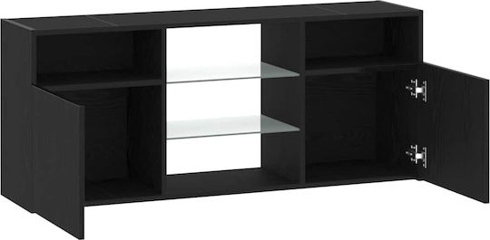 TV Stand with LED Lighting Black L120xW30xH50cm
