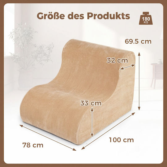 Costway Sitzsäcke & Poufs Koralle 69,5x78x100cm