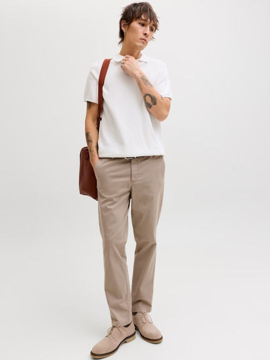 Herrenhosen Chino Elastisch in Regulärer Passform Braun