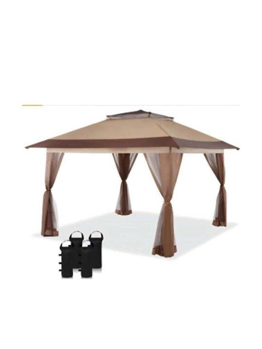 Costway Foldable Garden Gazebo Beige 2.75x3.3m