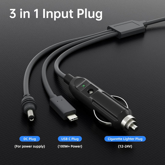 Захранващ Кабел Starlink Mini Usb-c Dc 12v Автомобилен Кабел 3m