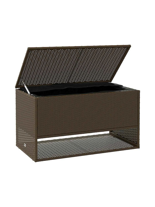 Băncuță De Grădină Cub Pentru Exterior Rattan Maro 100x55x55,5cm