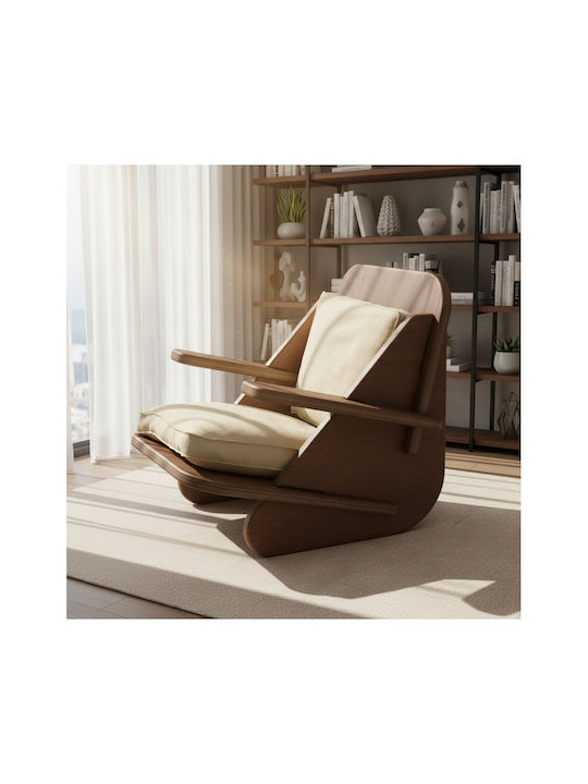 Hochlehner-Sessel Braun 65x74x65cm