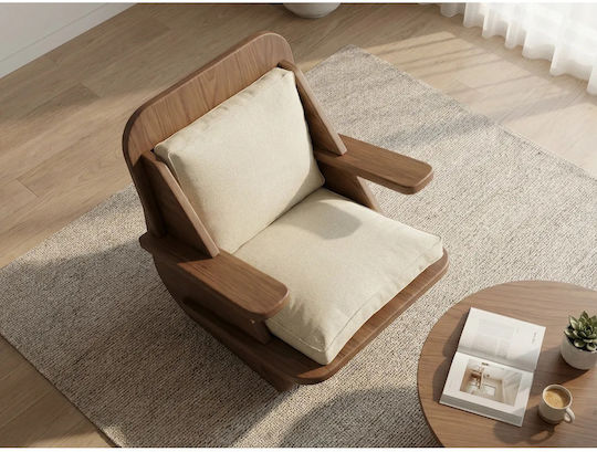 Hochlehner-Sessel Braun 65x74x65cm