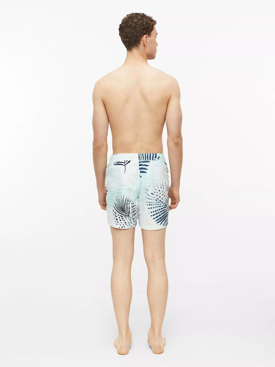Men's Swim Shorts Light Turquoise Floral