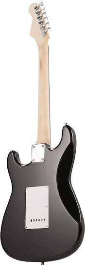 V-tone Eg 39 Bk Електрическа Китара 4/4 Stratocaster 39” SSS Капак Колан Кабел Jack-jack Тунер Перца Струни Лост За Тремоло Шестограми Комплект