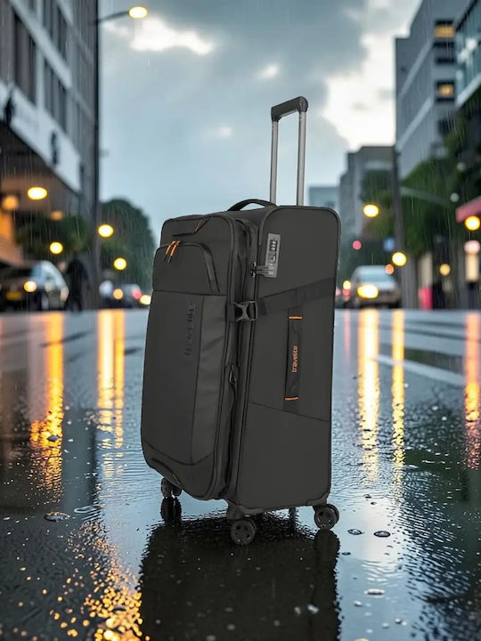 Travelite Голям Куфар За Пътуване Черен Височина 78см