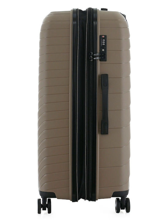 RCM Large Hard Beige Travel Suitcase Height 76cm