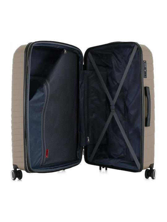 RCM Large Hard Beige Travel Suitcase Height 76cm