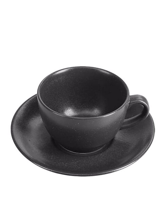 Porland Ceașcă De Ceai Din Porțelan Neagră 250ml