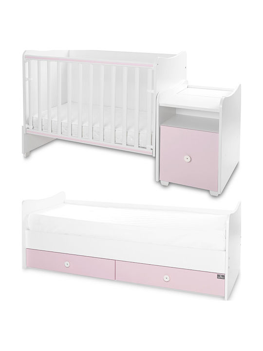 Lorelli Cabrio Babybett Trend Plus Rosa mit Matratze 70x160cm