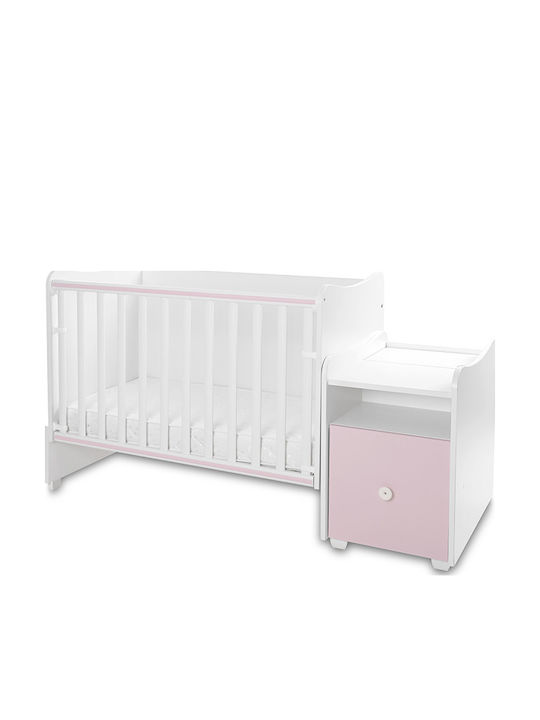 Lorelli Cabrio Babybett Trend Plus Rosa mit Matratze 70x160cm