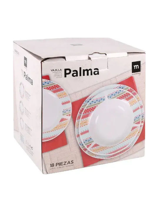 La Mediterranea Alb Ceramică Set de Vase 18buc