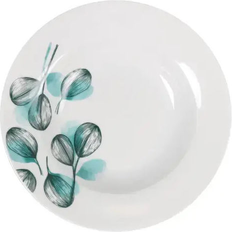 La Mediterranea Geschirrset aus Porzellan Weiß 18Stück