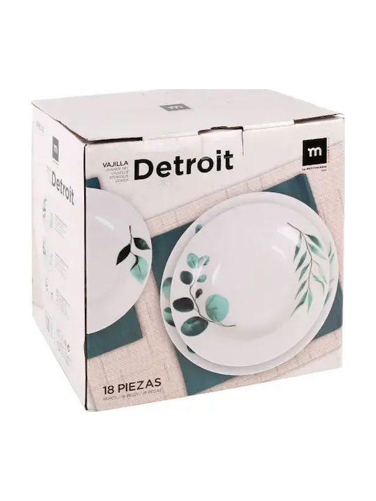 La Mediterranea White Ceramic Dinnerware Set 18pcs