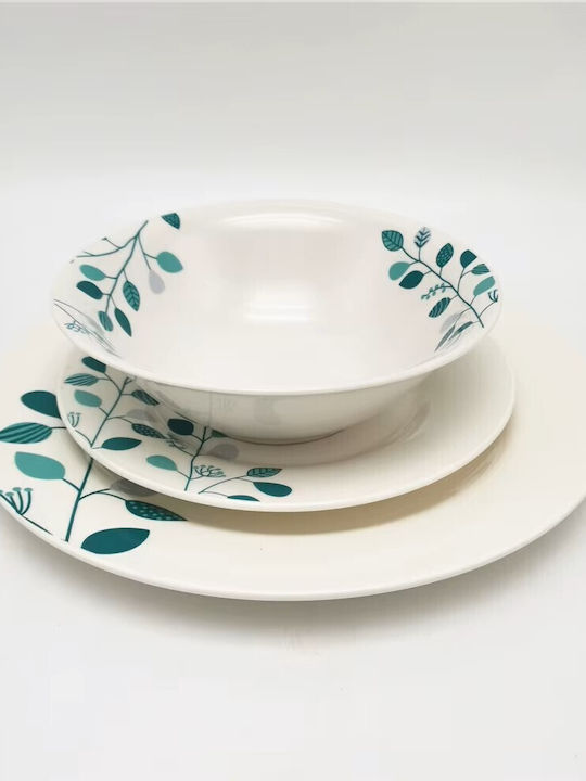 La Mediterranea White Ceramic Dinnerware Set 18pcs