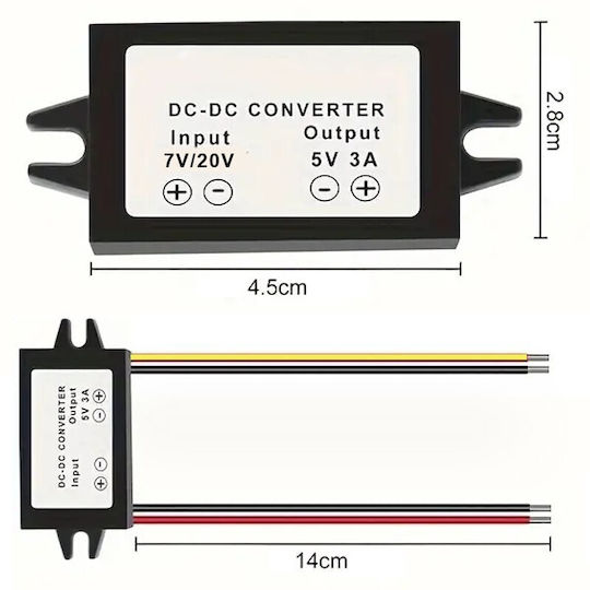 040220 DC-DC 20V/7V to 5V 3A 15W Step-Down Converter