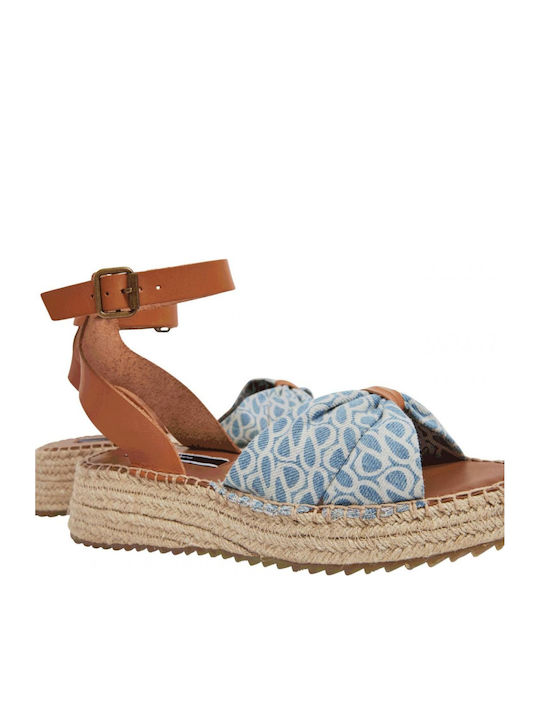 Women's Platforms In Espadrille Style Blue